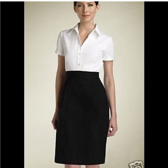Theory Anadi Dress black and cream size 10 - Picture 1 of 7